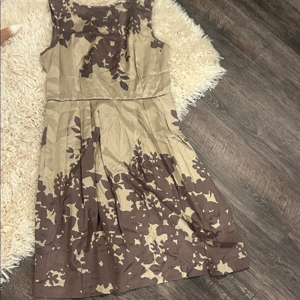 Banana Republic Floral Midi Dress - Brown and Tan